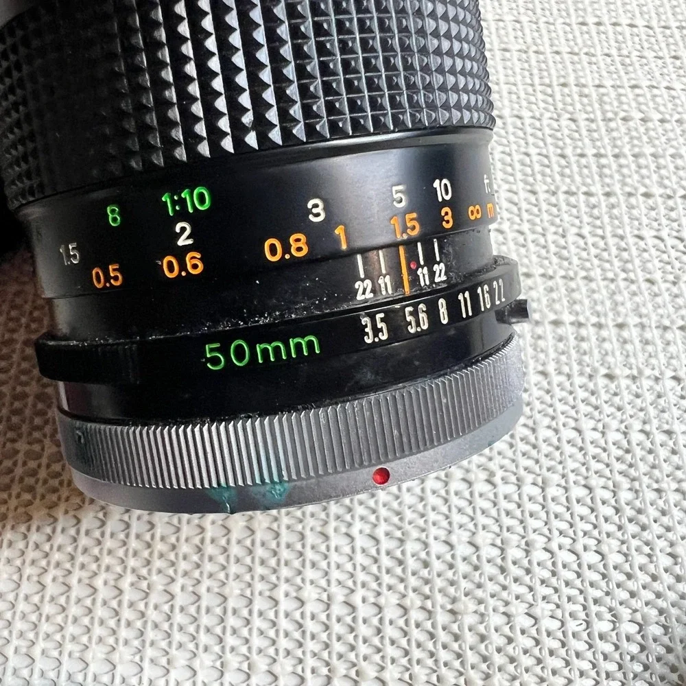 【NEAR MINT】 Canon Macro FD 50mm f3.5 S.S.C. SSC Lens w/ Extension Tube 25 JAPAN